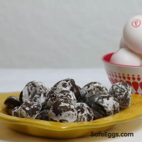 chocolate eggnog truffles