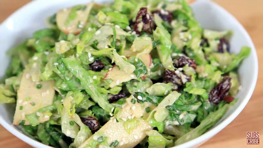 Shaved Apple and Romaine Crunch Salad