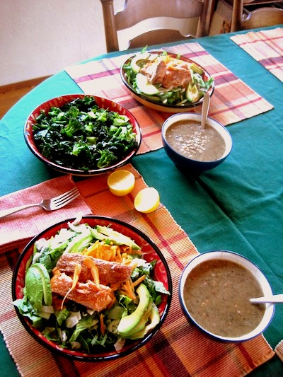 Salmon Salad Table